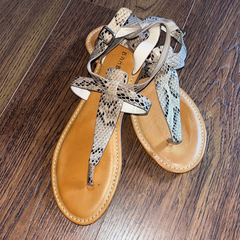 Snakeskin Print Sandals